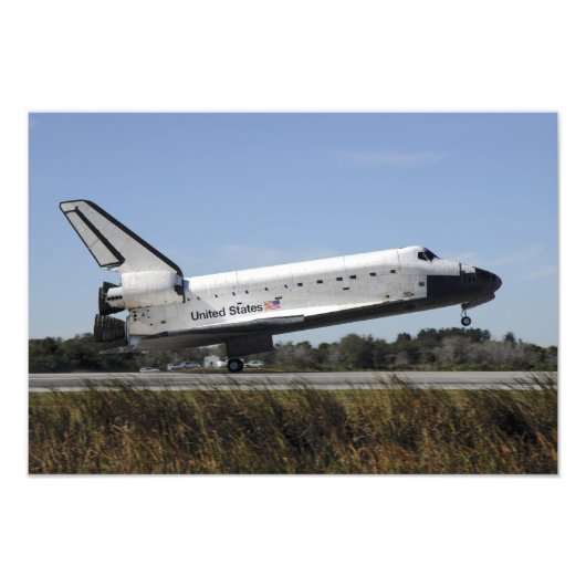 Space Shuttle Atlantis Touchs runter Fotodruck (Vorne)