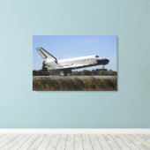 Space Shuttle Atlantis Touchs runter Leinwanddruck (Insitu (Holzboden))
