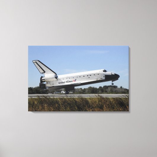 Space Shuttle Atlantis Touchs runter Leinwanddruck (Vorderseite)
