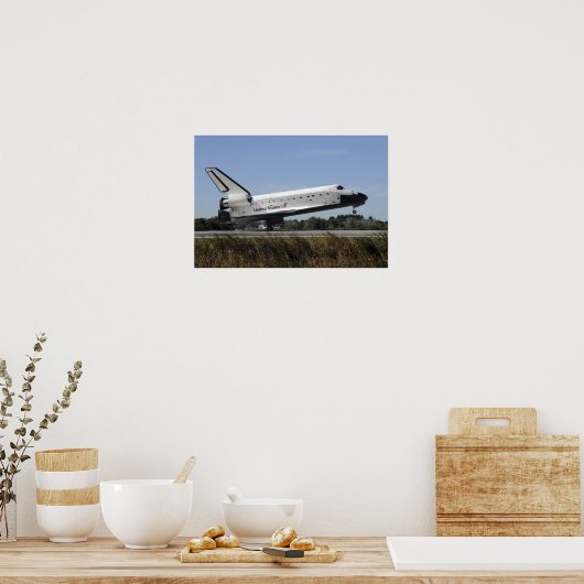 Space Shuttle Atlantis Touchs runter Poster (Küche)
