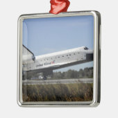 Space Shuttle Atlantis Touchs runter Silbernes Ornament (Links)