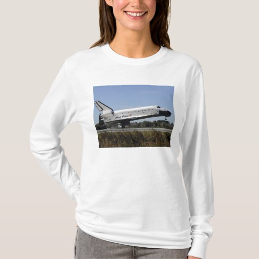 Space Shuttle Atlantis Touchs runter T-Shirt (Vorderseite)