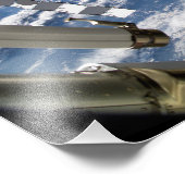 Space Shuttle Atlantis und ein Soyuz-Raumfahrzeug Fotodruck (Ecke)