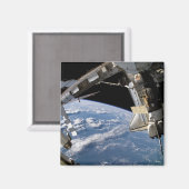 Space Shuttle Atlantis und ein Soyuz-Raumfahrzeug Magnet (Vorderseite/Rückseite)