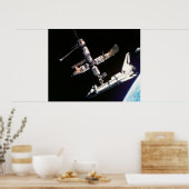 Space Shuttle Atlantis und ISS Poster (Küche)