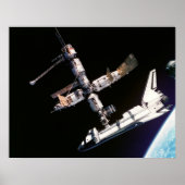 Space Shuttle Atlantis und ISS Poster (Vorne)