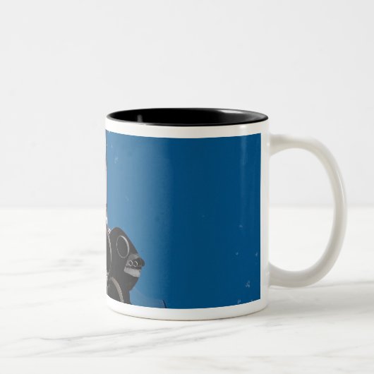 Space Shuttle Atlantis Zweifarbige Tasse (Rechts)