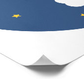 Space Shuttle Blast Off in einem Links Kreis Poster (Ecke)