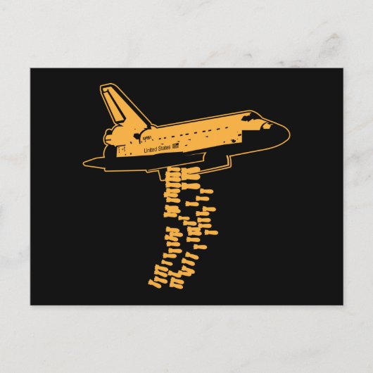 Space Shuttle Bomber Postcard Postkarte (Vorderseite)