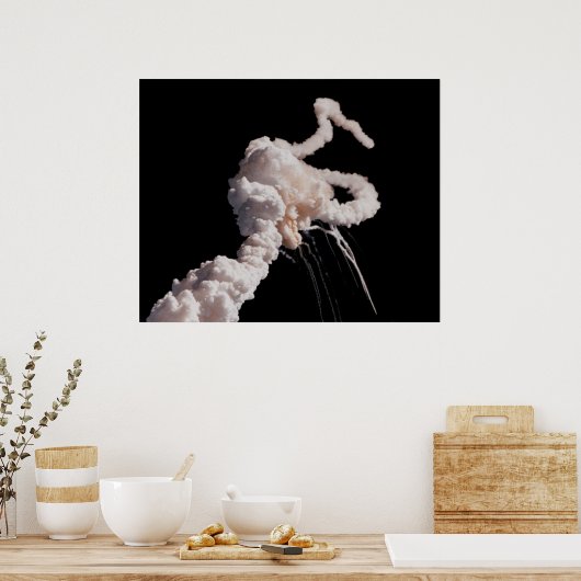Space Shuttle Challenger Desaster Poster (Küche)