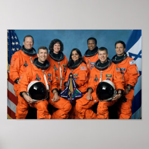 Space Shuttle Columbia Crew Portrait (STS-107) Poster