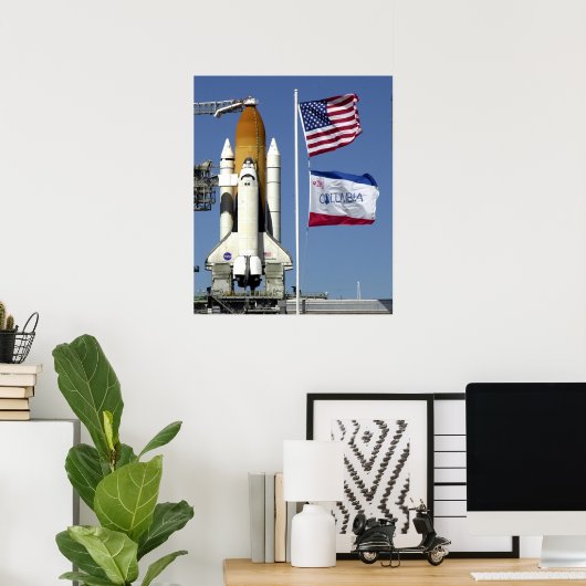Space Shuttle Columbia Prepings Poster (Heimbüro)