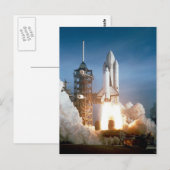 Space Shuttle Columbia - Start Postkarte (Vorne/Hinten)