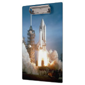Space Shuttle Columbia startet Klemmbrett (Links)