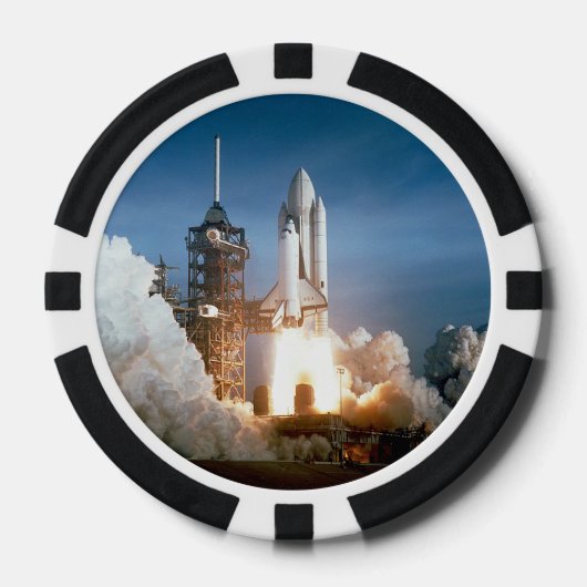 Space Shuttle Columbia startet Pokerchips (Vorderseite)