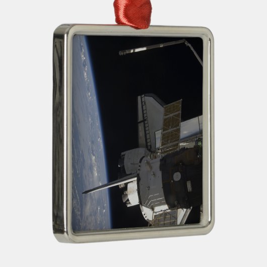 Space Shuttle Discovery 10 Silbernes Ornament (Rechts)
