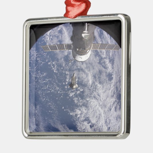 Space Shuttle Discovery 11 Silbernes Ornament (Links)