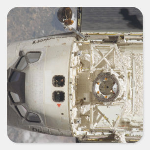 Space Shuttle Discovery 12 Quadratischer Aufkleber