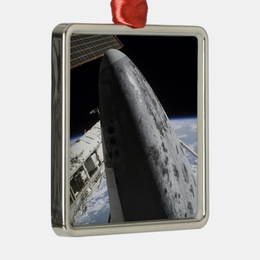 Space Shuttle Discovery 14 Silbernes Ornament (Rechts)