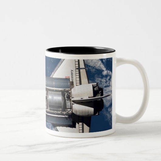 Space Shuttle Discovery 16 Zweifarbige Tasse (Rechts)