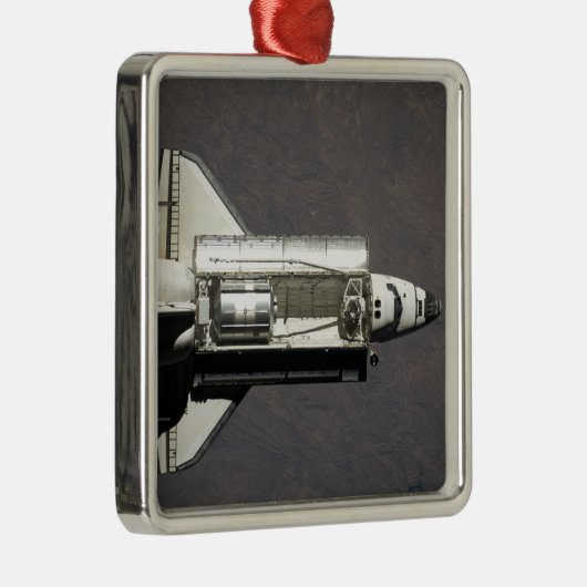 Space Shuttle Discovery 2 Silbernes Ornament (Rechts)