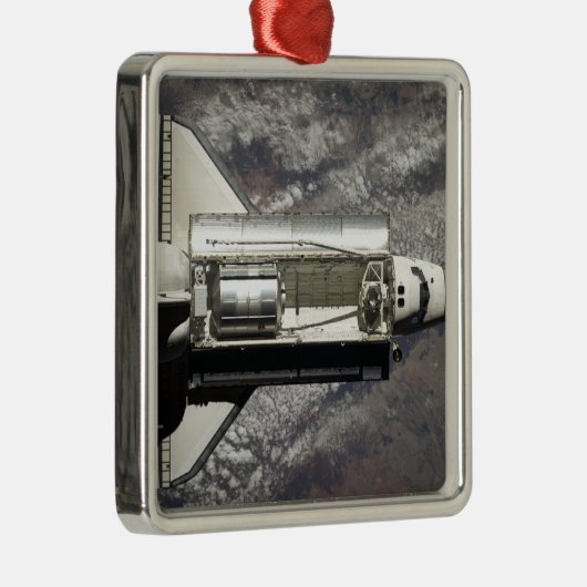 Space Shuttle Discovery 3 Silbernes Ornament (Rechts)