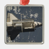 Space Shuttle Discovery 5 Silbernes Ornament (Vorne)
