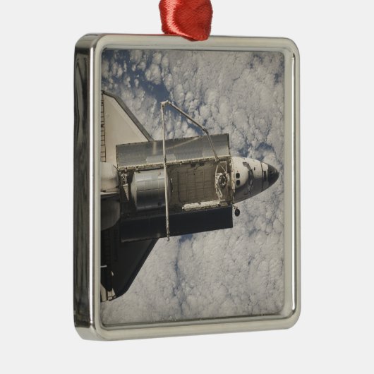 Space Shuttle Discovery 7 Silbernes Ornament (Rechts)