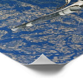 Space Shuttle Discovery Annäherung an ISS Poster (Ecke)