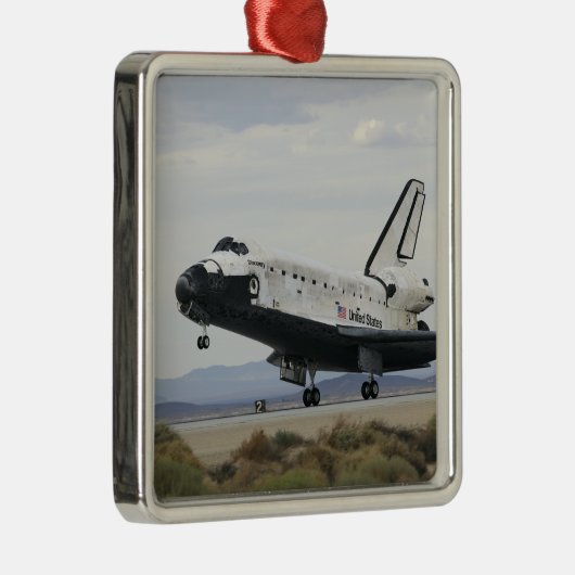 Space Shuttle Discovery - das wichtigste Fahrwerk Silbernes Ornament (Rechts)
