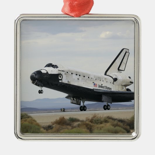 Space Shuttle Discovery - das wichtigste Fahrwerk Silbernes Ornament (Vorne)