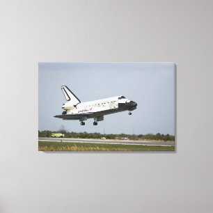 Space Shuttle Discovery geht Landung 3 an Leinwanddruck