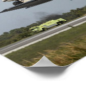 Space Shuttle Discovery geht Landung 3 an Poster (Ecke)