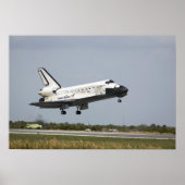 Space Shuttle Discovery geht Landung 3 an Poster (Vorne)
