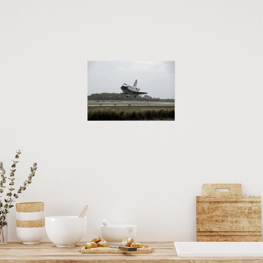Space Shuttle Discovery geht Landung an Poster (Küche)