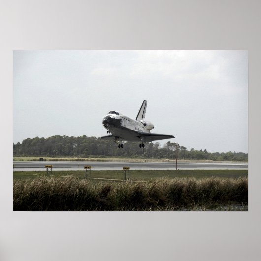 Space Shuttle Discovery geht Landung an Poster (Vorne)