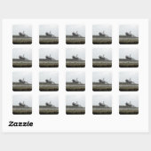 Space Shuttle Discovery geht Landung an Quadratischer Aufkleber (Blatt)