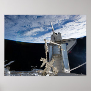 Space Shuttle Discovery & ISS Poster