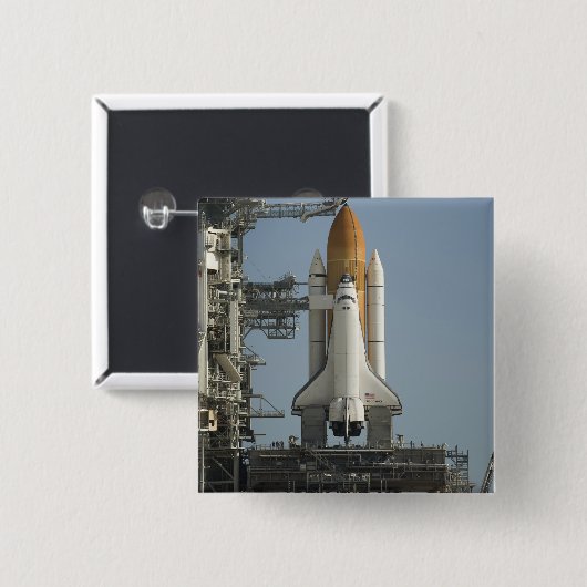 Space Shuttle Discovery ist bereit Button (Vorne & Hinten)