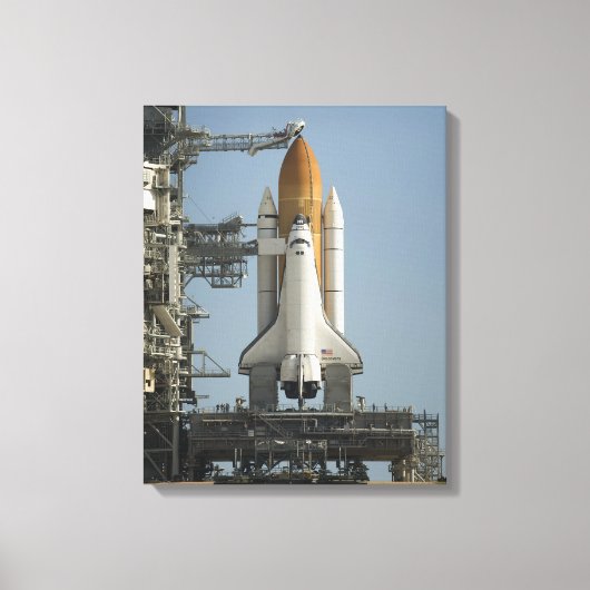 Space Shuttle Discovery ist bereit Leinwanddruck (Vorderseite)