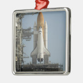 Space Shuttle Discovery ist bereit Silbernes Ornament (Links)