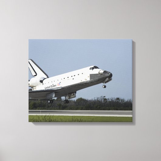Space Shuttle Discovery landet auf der Piste 33 2 Leinwanddruck (Vorderseite)