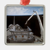 Space Shuttle Discovery: Nutzlastschacht 2 Silbernes Ornament (Vorne)