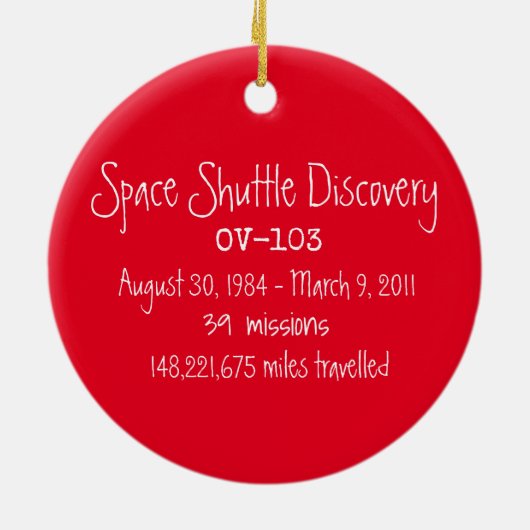 Space Shuttle Discovery Ornament (Hinten)