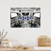 Space Shuttle Discovery OV-103 Cockpit Poster (Küche)