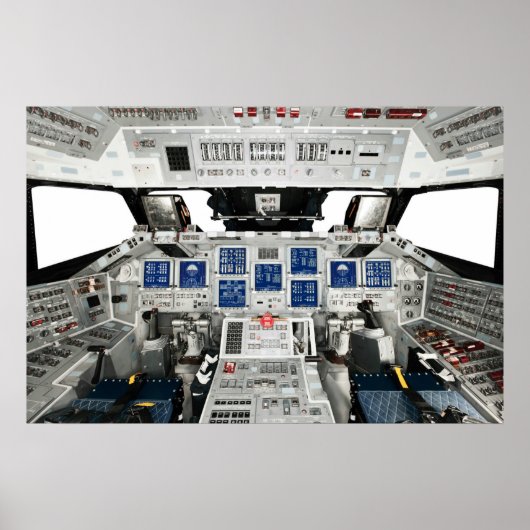 Space Shuttle Discovery OV-103 Cockpit Poster (Vorne)