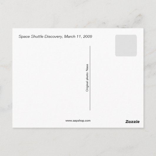 Space Shuttle Discovery Postkarte (Rückseite)