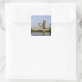 Space Shuttle Discovery steht bereit 3 Quadratischer Aufkleber (Tasche)