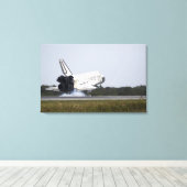 Space Shuttle Discovery Touchs runter 2 Leinwanddruck (Insitu (Holzboden))