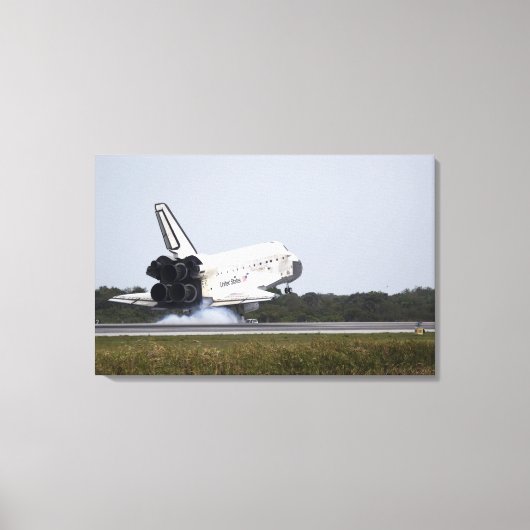 Space Shuttle Discovery Touchs runter 2 Leinwanddruck (Vorderseite)